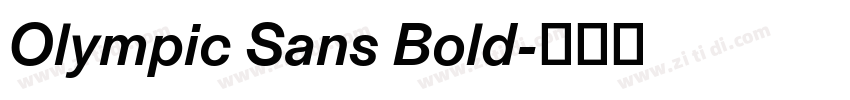 Olympic Sans Bold字体转换